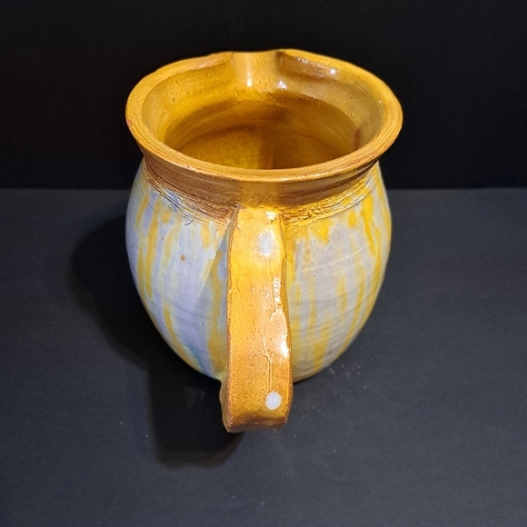 Hand Thrown Studio Art‎ Clay Artisan Drip Glaze Pitcher 1979 Artist Signed - Picture 3 of 6